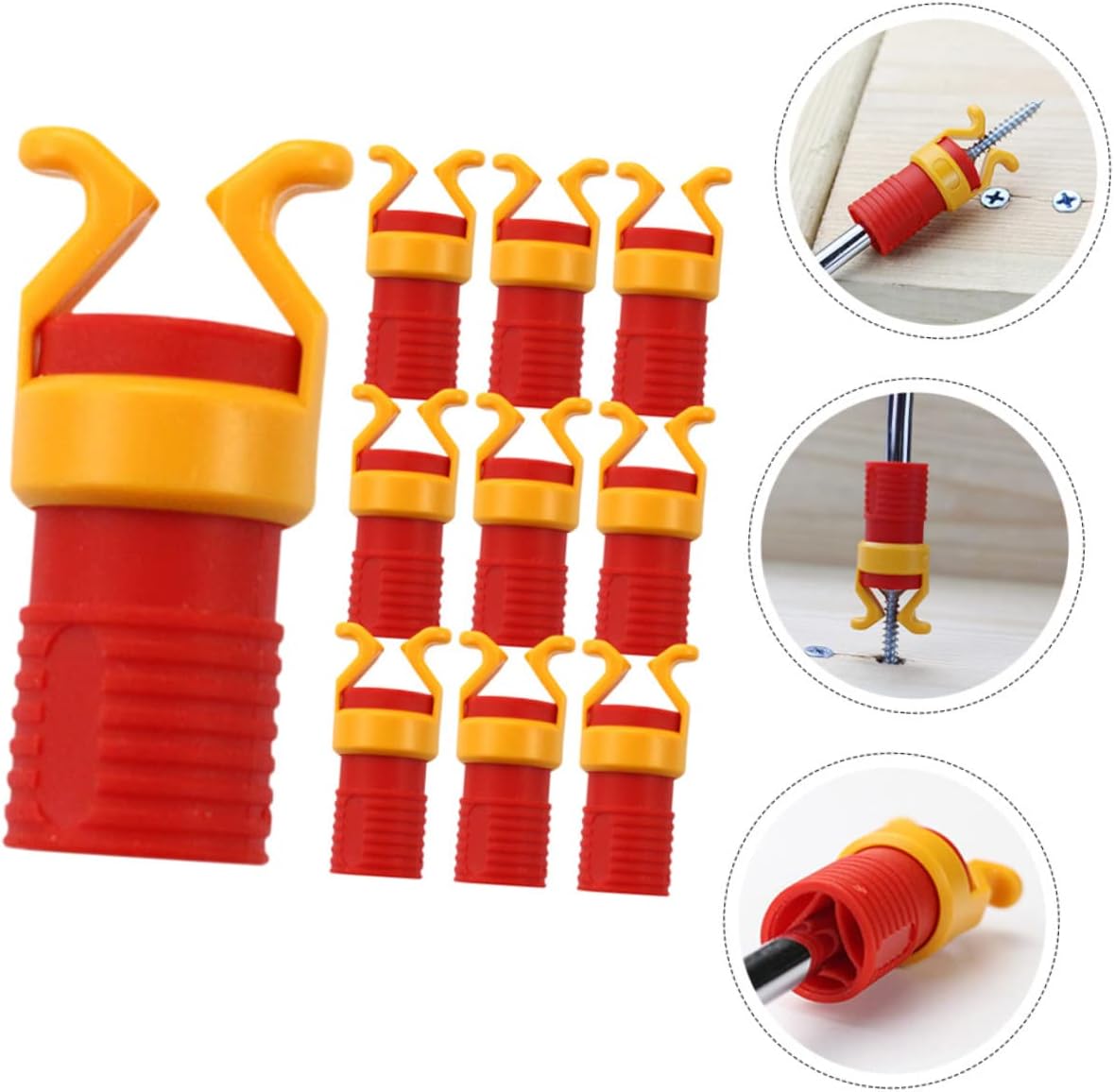 Mipcase 10Pcs Screw Clamp Tool Durable Woodworking Screw Holders for Stable Installation Lightweight Design for Handles for and DIY Projects