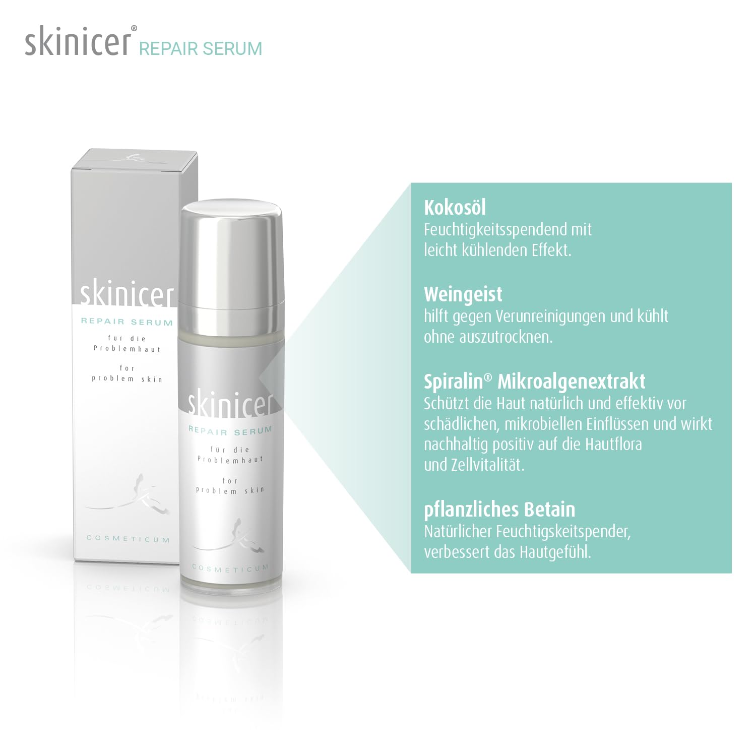 Repair Serum 100ml – Professionelle Gesichtspflege für fettige Haut | Das Original von Ocean pharma mit spezieller Pflege