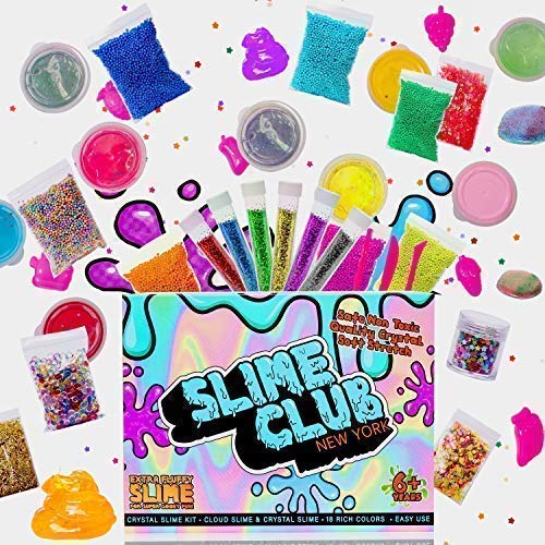 Slime Kit Supplies – Slime Kits for Kids Girls and Boy - Comes with Add-in Accessories Including Slime Beads, Slime Charms, Slime Glitter, & Other Slime Decoration Packs – Includes 18