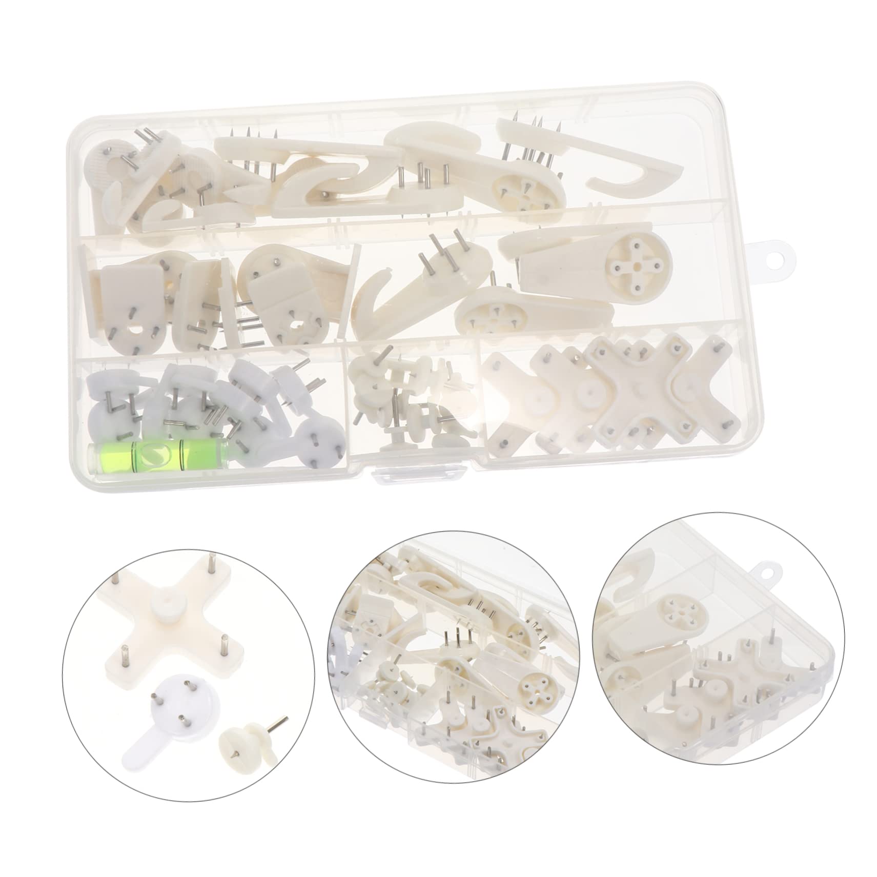 3 Kisten Fotorahmen Ölgemälde Nagelhaken Bilderrahmen-set Zum Aufhängen Wandhaken Zum Aufhängen Von Kleidung Bilderrahmenhaken Spurloser Fotohaken Fotoaufhänger Weiß Plastik