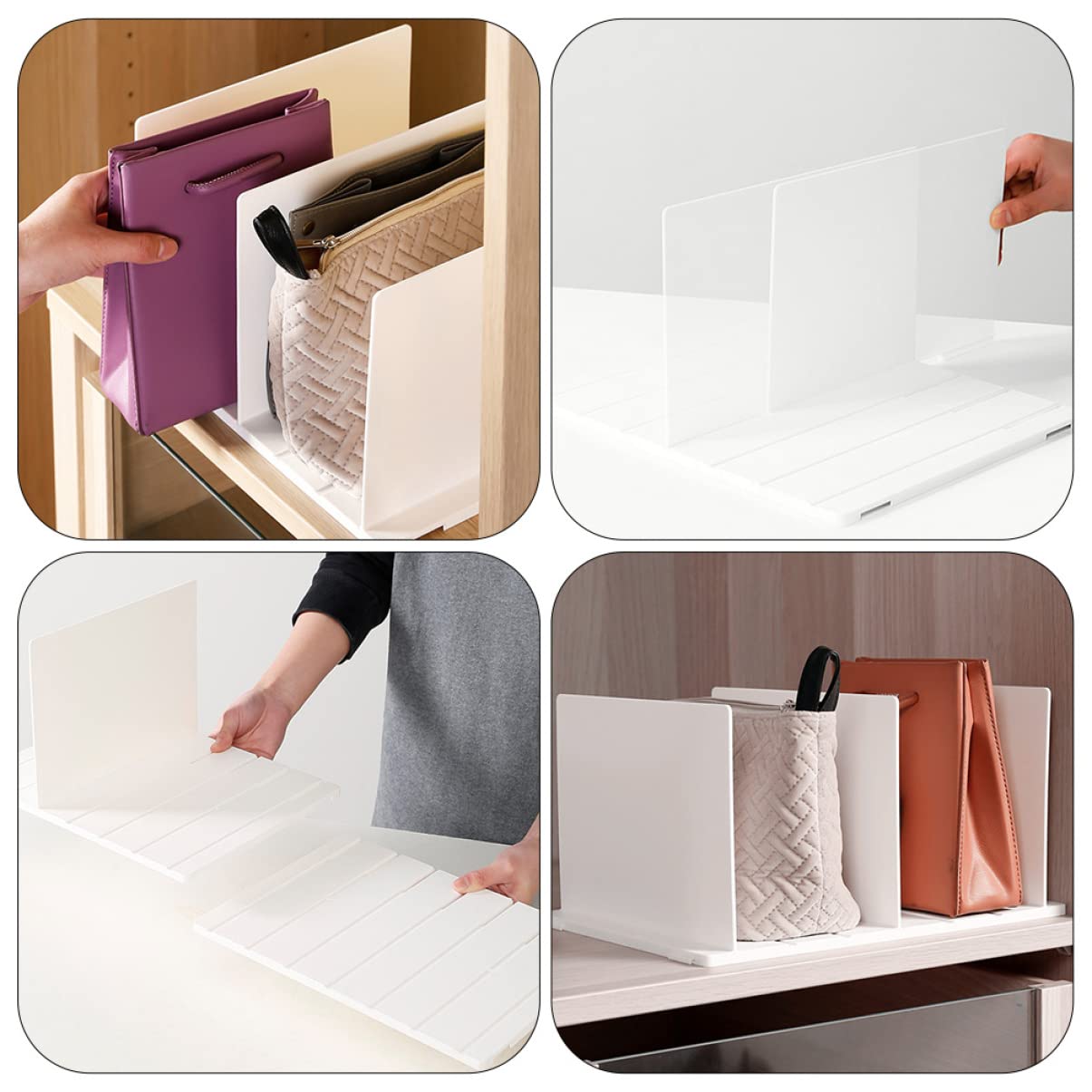 Happyyami Separador de Almacenamiento para Cajones Multiusos 1 Juego Divisor Ajustable para Armarios Organizador de Ropa y Juguetes