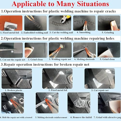 150W Upgraded Plastic Welder Kit,800Pcs Hot Stapler Welding Machine Car Bumper Repair Kit,2 In 1 Plastic Welder Soldering Gun With Weld Rods,6 Types Staples For Bumper/Kayak/Plastic Product Repairs #TOP2