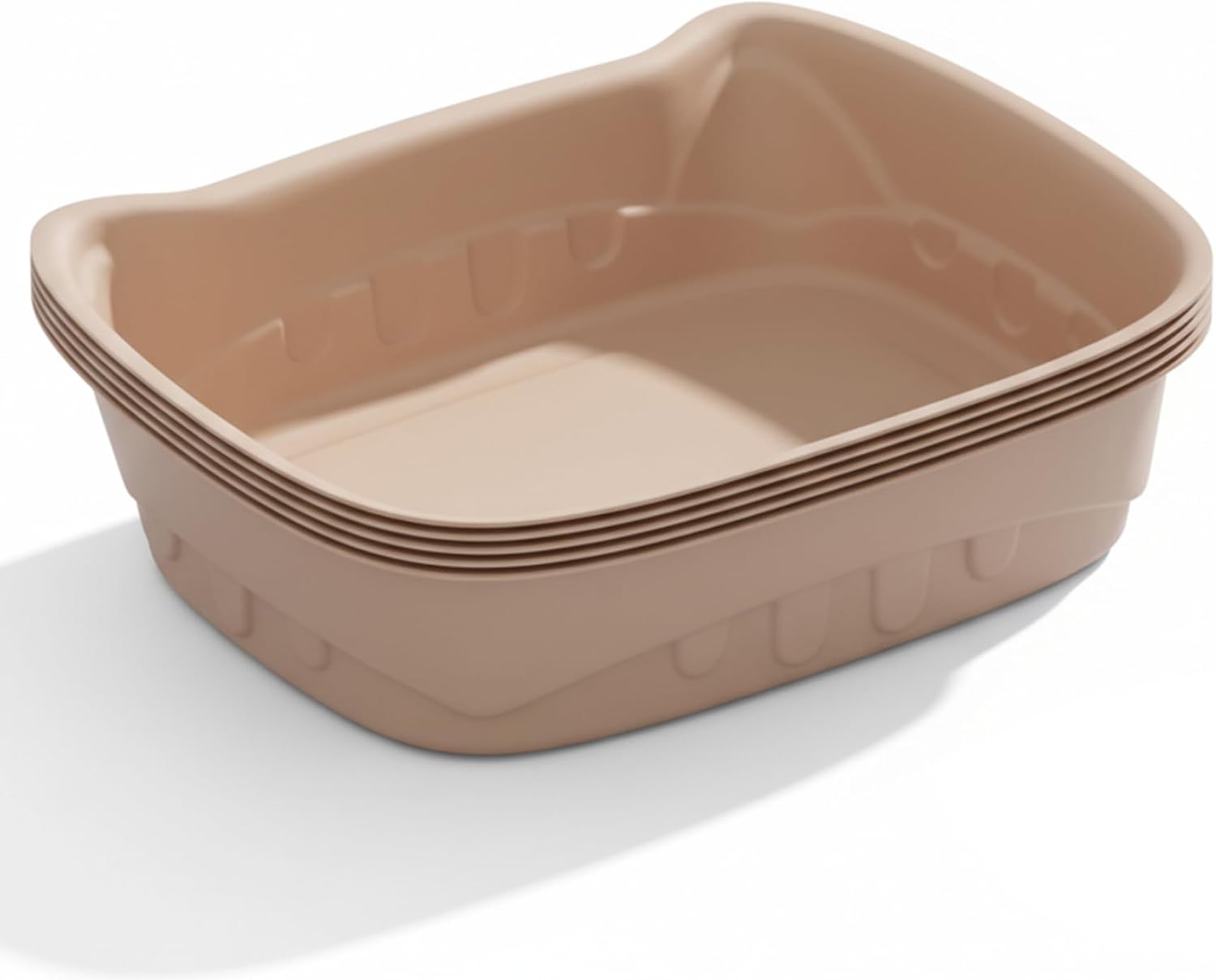 5 Pack Disposable Litter Box, Travel Litter Box Made from Eco-Friendly Pulp, Portable & Leak-Resistant Cat Boxes Disposable for Convenient Use..