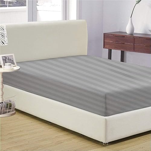 Miniatura 2 de Sábana bajera ajustable de 1 pieza 100% algodón egipcio de 800 hilos, tamaño individual, bolsillo profundo de 21 pulgadas, sábana larga de algodón