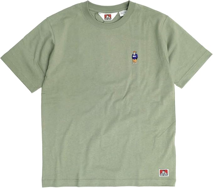 Amazon Ben Davis Tシャツ ベンデイビス ミニ ゴリラ 刺繍 半袖tシャツ メンズ ベンデイヴィス ワンポイント クルーネック ユニセックス トップス グリーングレー Mサイズ Tシャツ カットソー 通販