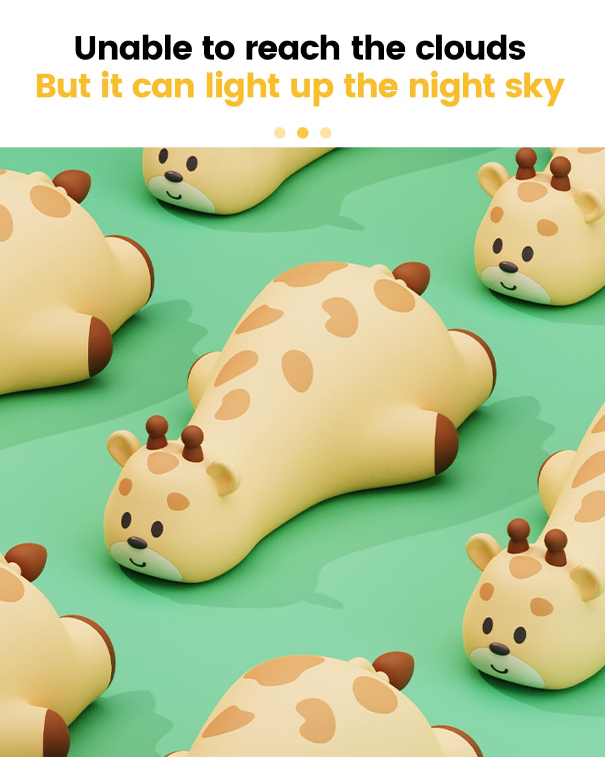 Luz nocturna para niños, jirafa, lámpara de noche con control de grifo de silicona con apagado automático de tiempo, bonita luz LED portátil para guardería para bebé, niño pequeño
