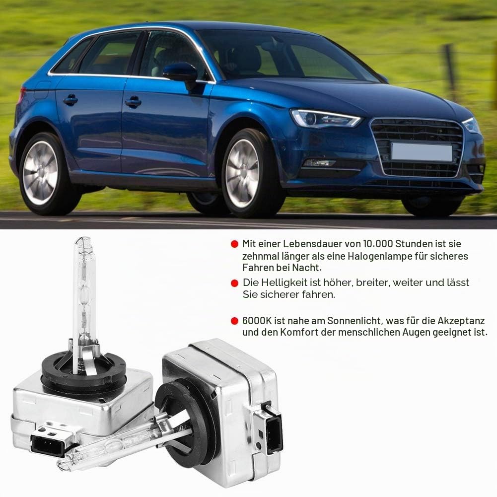 D1S Xenon Lampen, 2 Stück 12-24V 35W 6000K Xenon Lampe Auto Scheinwerfer Ersatzlampen