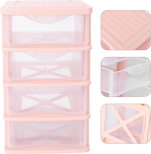 Miniatura 7 de DOITOOL Organizador de 4 cajones de plástico para escritorio, caja de herramientas para profesores, cajón de oficina, cubo, organizador de