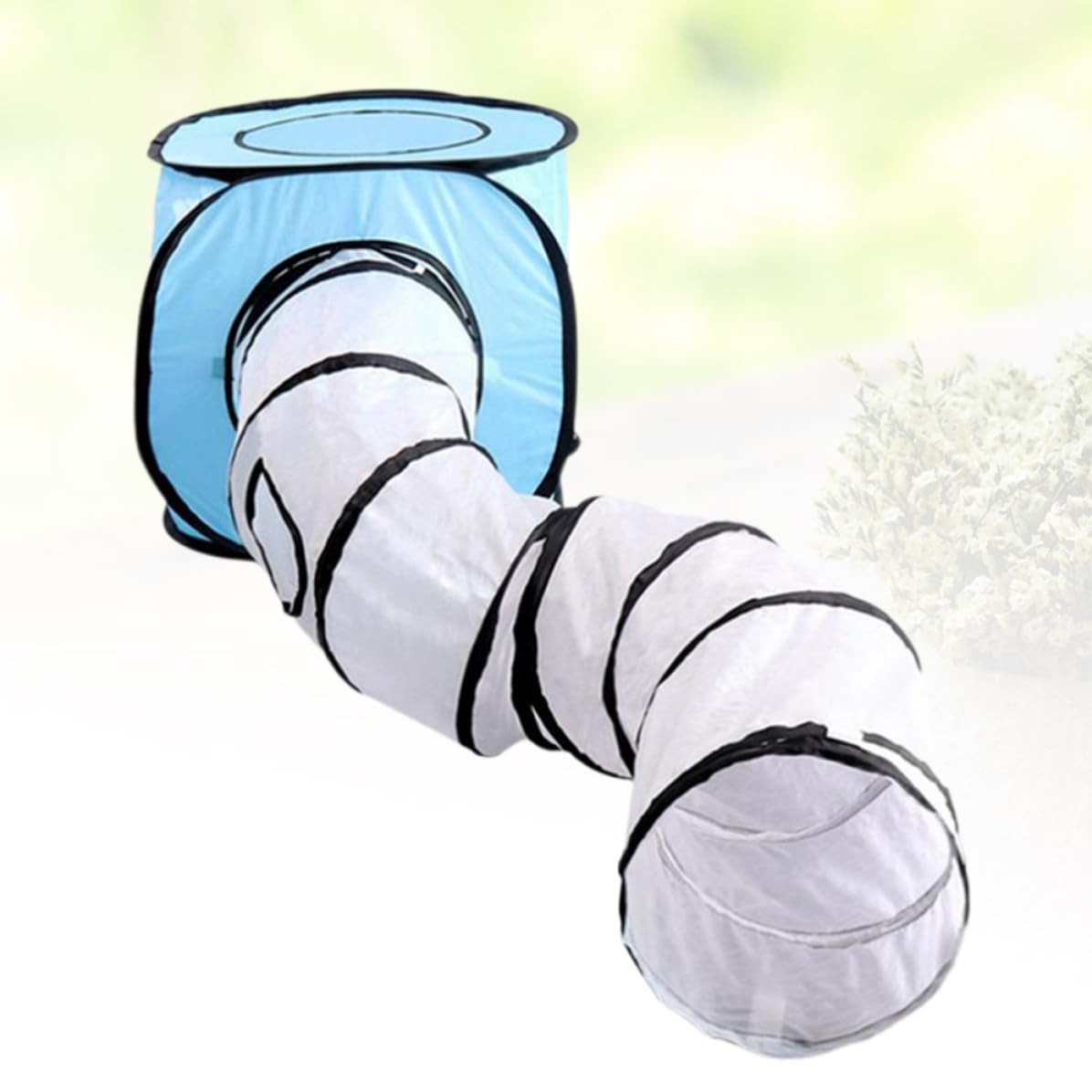 ifundom Tunnel Pliable pour Chat en Polyester Bleu Modèle S, Tente de Jeu Facile à Installer pour Divertir Votre Chat la Maison