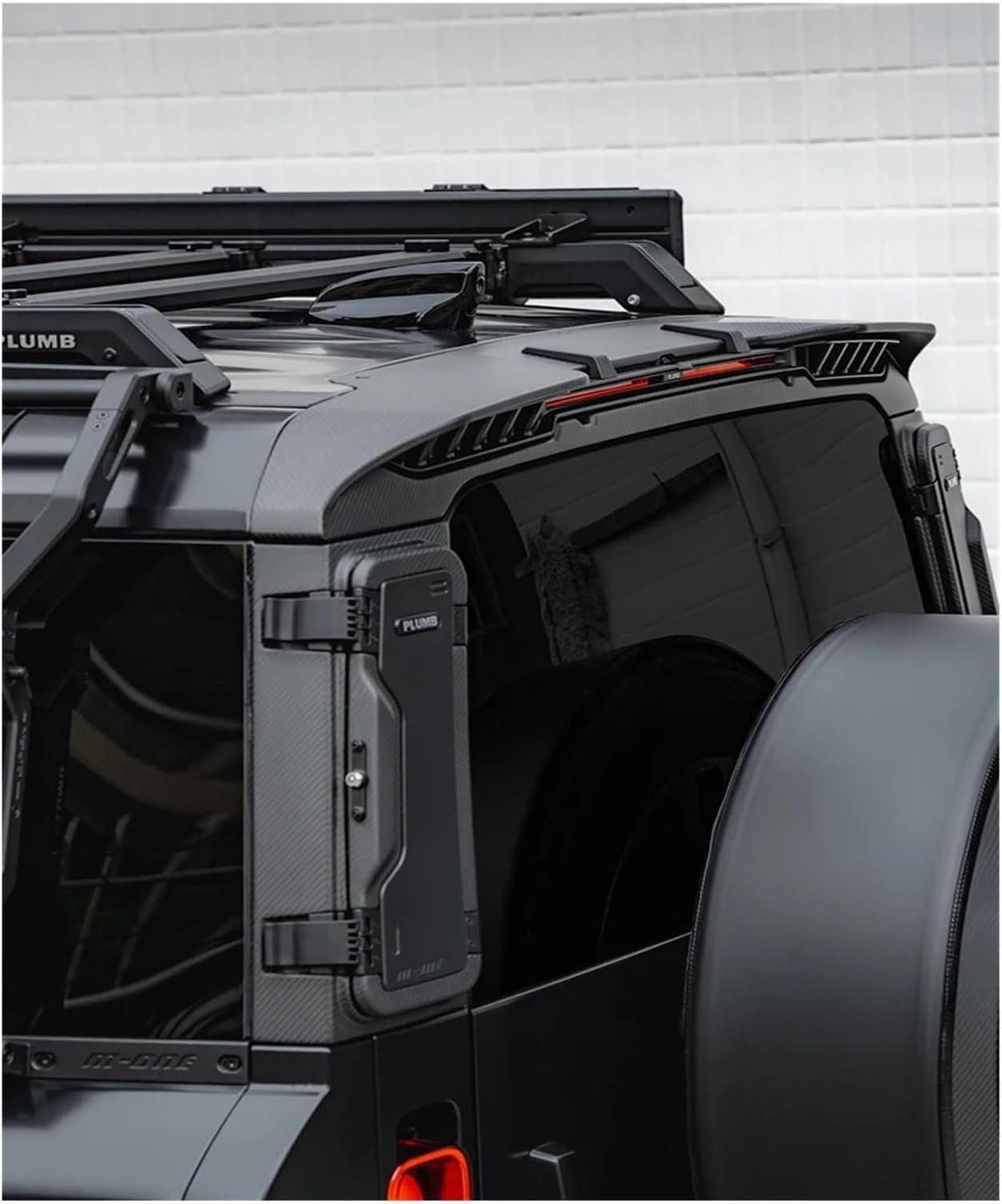 Compatible For Plumb 2020+ Carbon Fiber Aluminum Rear Spoiler Compatible For Land Rover Defender L663 130 110 90 Tail Wing Kit