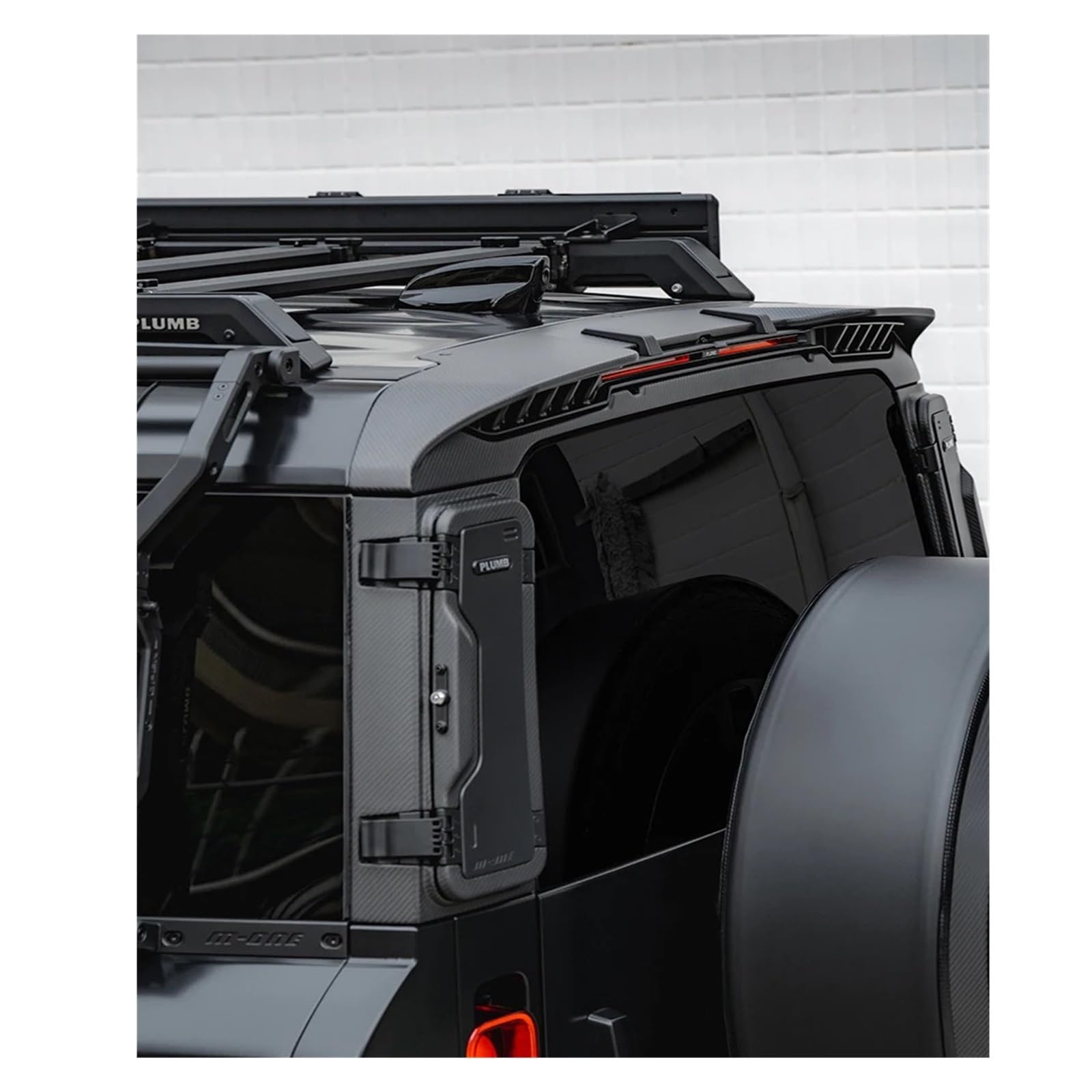 Compatible For Plumb 2020+ Carbon Fiber Aluminum Rear Spoiler Compatible For Land Rover Defender L663 130 110 90 Tail Wing Kit