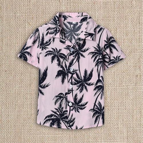 Boys Button Down Shirts 3D Graphic Hawaiian Aloha Short Sleeve Dress Shirt Tops Shirt Cute Top for Kids3