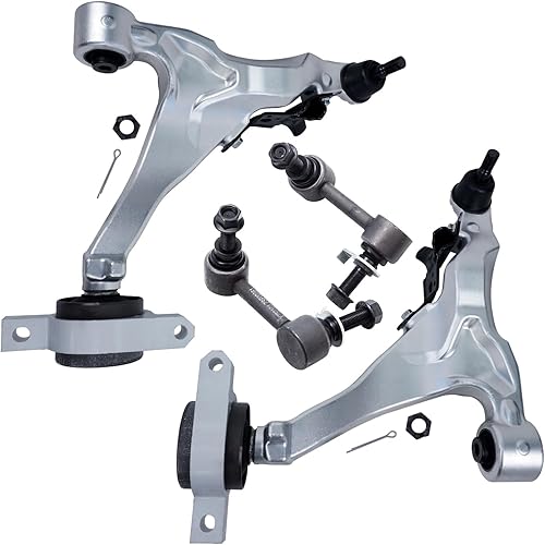 Miniatura 11 de Detroit Axle - Kit de 4 brazos de control delanteros para Chrysler 300 Dodge Challenger Charger Magnum, 2 brazos de control delantero inferiores con