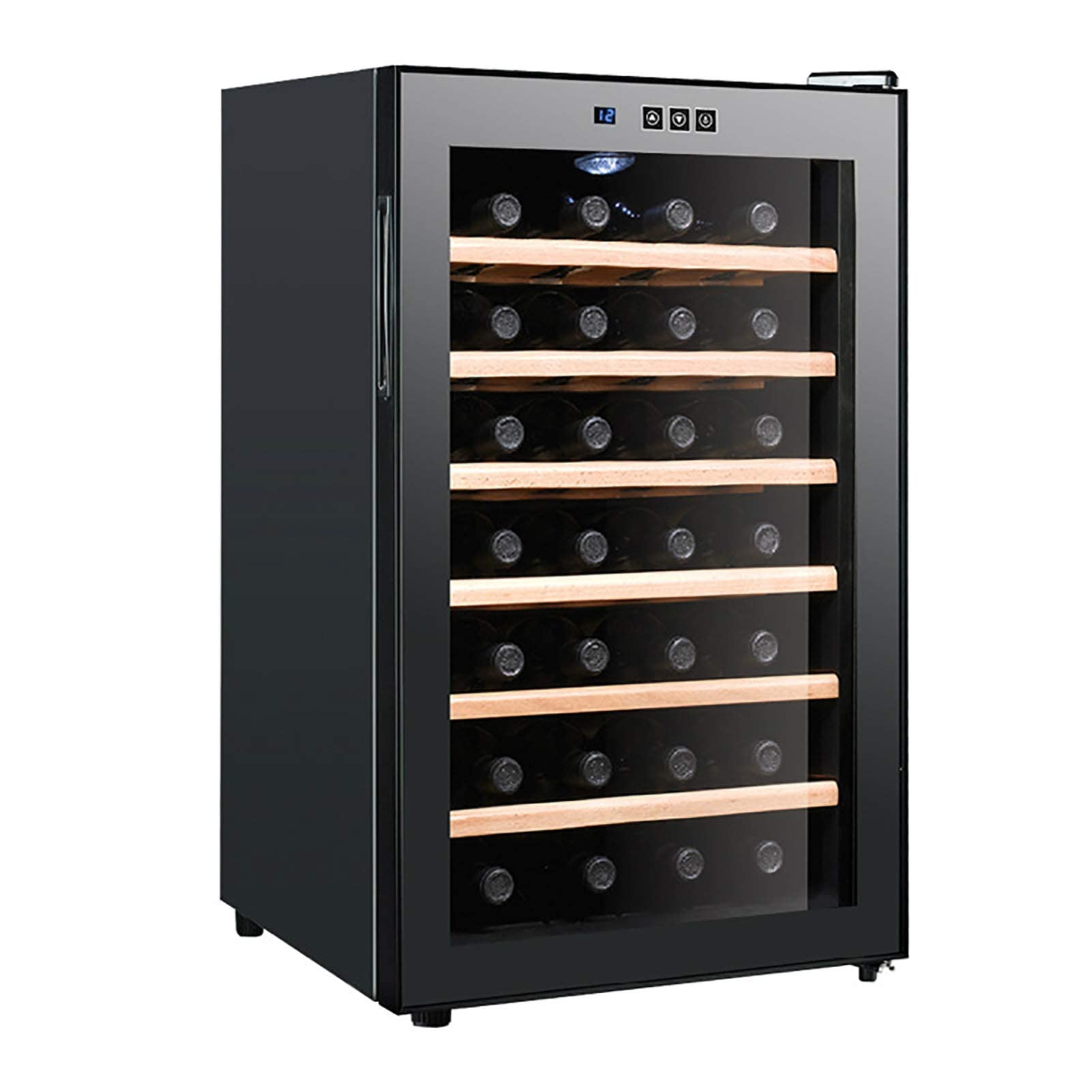 LJLZXPBUS Wine Cooler 28 Bottle Dual Zone Wine Refrigerator with Stainless Steel Tempered Glass Door Hollow Tempered Glass Insulation Fit Champagne Bottles, Fre on Fridge.com