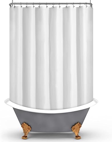 Miniatura 15 de Mrs Awesome Forro de cortina de ducha negro con 3 imanes, 72x72 pulgadas, plástico premium flexible y resistente para forro de cortina de ducha