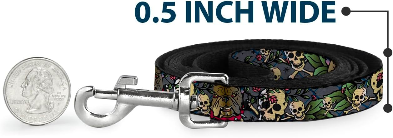 Buckle-Down Pet Leash - Trust No One Gray - 6 Feet Long - 1" Wide