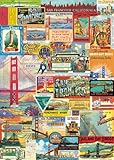 Cavallini & Co. San Francisco Decorative Decoupage Poster Wrapping Paper Sheet