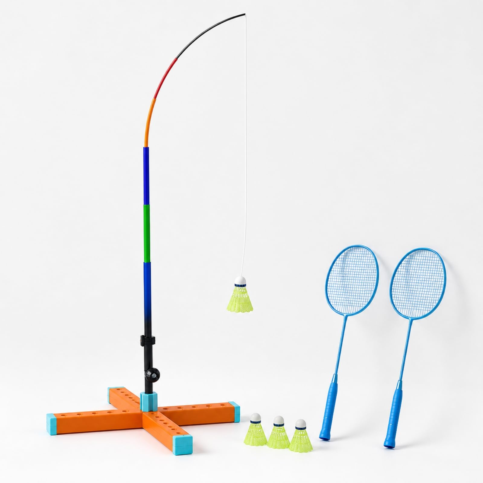 Harilla Entrenador Bádminton con Base Agua Práctica Bádminton Individual Resisn Al Viento para Niños, Inrior