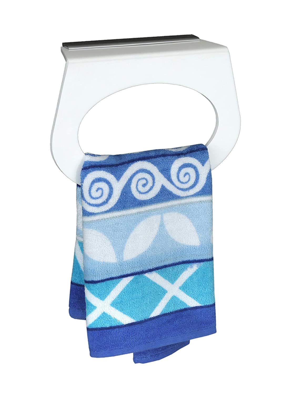 Denique Acrylic Towel Ring, Napkin Ring, Towel and Napkin Holder, Towel Hanger, Napkin Hanger, Bathroom Accessories, White (Capsul 8 Inch) 3