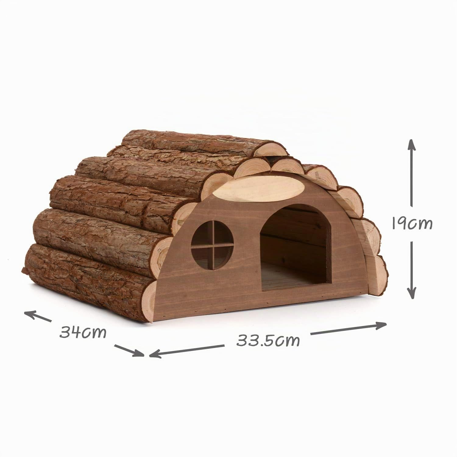 CKB LTD Casa de Erizo de Madera o Conejillo de Indias Refugio al Aire Libre Fuera de la casa de hábitat, el Hotel también se Puede Utilizar para hibernación hogar para Refugio de jardín 33,5x34x19cm