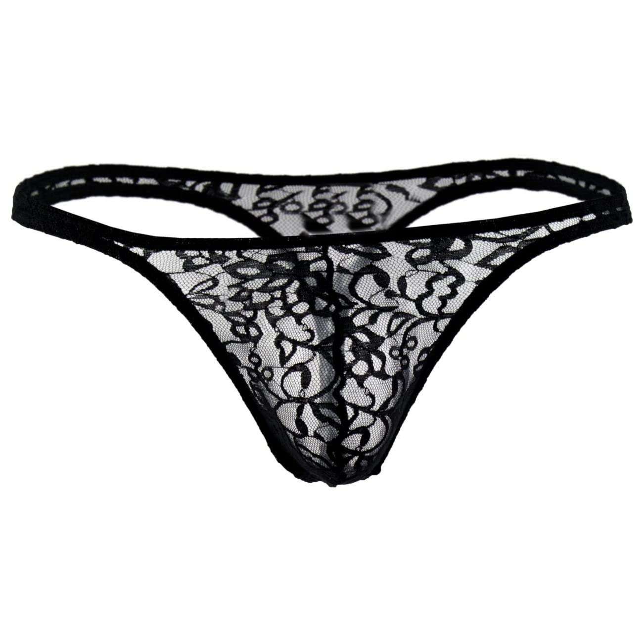 ribald the neech Mens Lace Thongs Underwear I Half Coverage, Self Design-picture-38