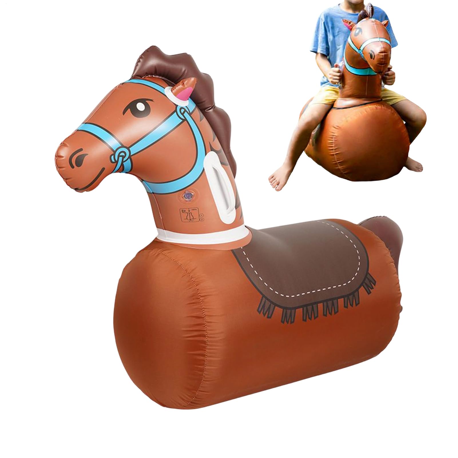 Bounce Horse - Portable Realistic Balance Training Toy - Bouncing Animal Hopper,for Boy Girl Parent Outdoor Play Travel Indoor Garden Yard