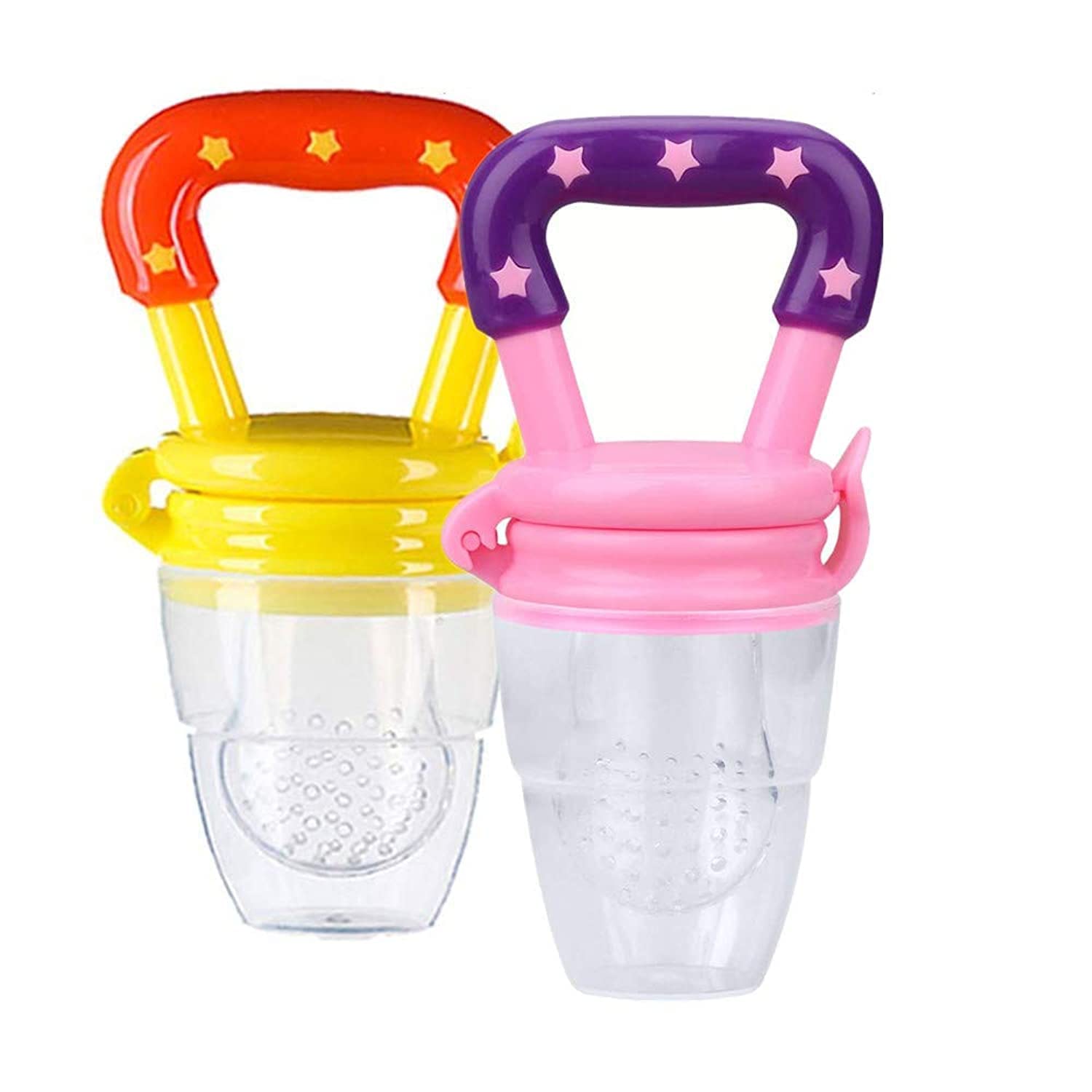 Sausiry 2 Pack Baby Fruit Pacifier Nipple Fresh Food Milk Nibbler Feeder Feeding Bottle