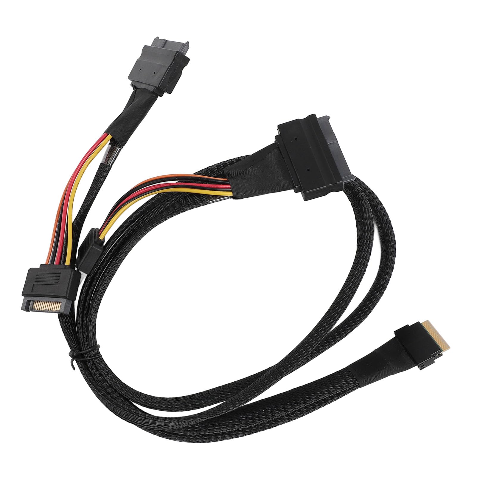 Kabel Adaptera NVME, 24 Gb/s, 80 Cm, SFF-8654 do SFF-8639 NVME U.2 do Płyty Głównej SSD, w Wersji Slim do SAS, Odpowiedni do
