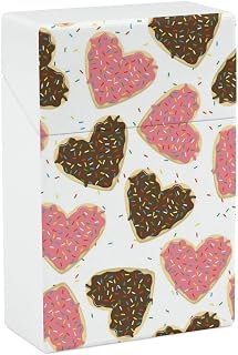 Heart Shape Donut Flip Open Cigarette Case for Women Men Plastic Cigarette Box Holder Pocket Cigarettes Storage Container