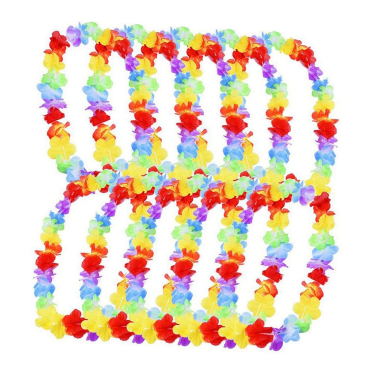 Abaodam 40 Piezas Collar De Flores Hawaianas Guirnalda De Flores Tropicales Decoraciones De Fiesta Luau Collar De Flores De Hula Guirnalda Floral Hawaiana 100 Piezas Las Flores Vestir