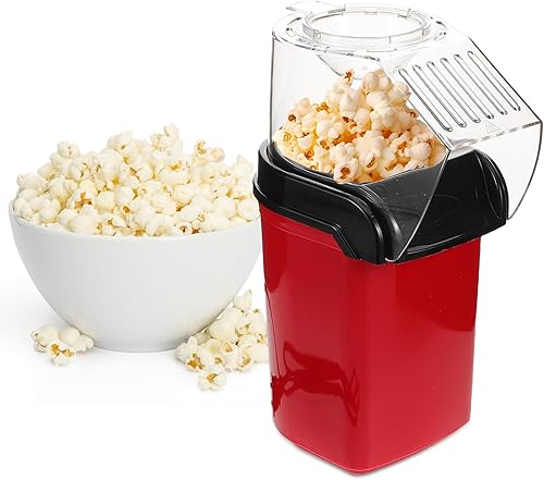Miniatura 5 de Palomitas de maíz eléctricas de aire caliente para uso doméstico, sin aceite, máquina de fabricación rápida con taza medidora, ajustes de sabor
