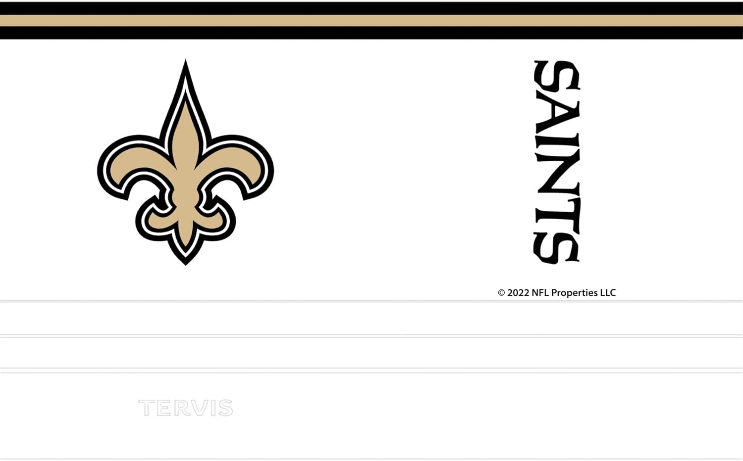 Tervis Traveler NFL New Orleans Saints - Arctic Triple Insulated Tumbler Travel Cup Keeps Drinks Cold & Hot, 20oz, Stainless Steel