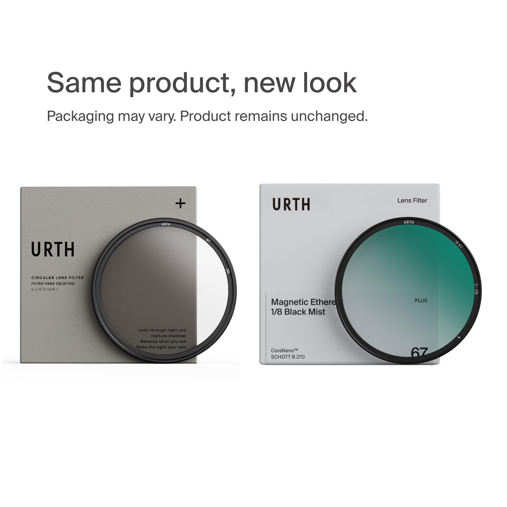 Urth 39 mm Filtro Magnético Ethereal Black Mist ⅛ Difusor (Plus) - Efecto cinematográfico, 20 capas nano, partículas dispersoras de luz