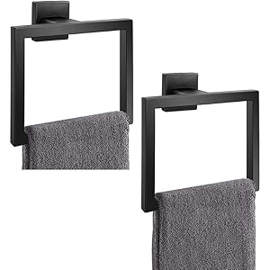 Lswyyp ZSS0009-Black Handtuchringe 2 Stück