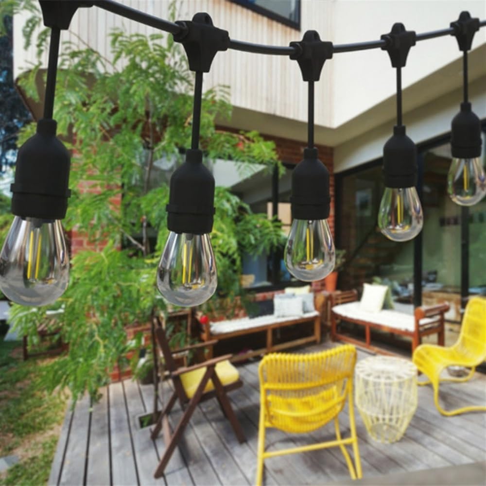 fengyan Casa Bombillas, Paquete de 50, luz con filamento LED E27 AC220V ST45 1W/2W Carcasa de plástico luz LED Retro Fuente de luz Decorativa for Exteriores Familiar Lámpara(1W-2700K,Clear)