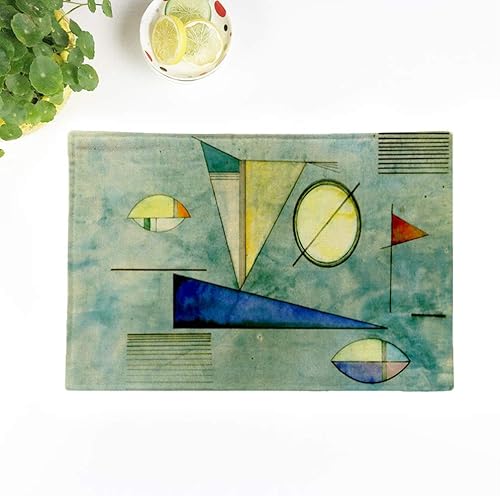 Miniatura 6 de Topyee Juego de 4 manteles individuales de reproducción de rosas Tudor finas diseñadas por la escuela inglesa 19 de 18 x 12.5 pulgadas, decoración