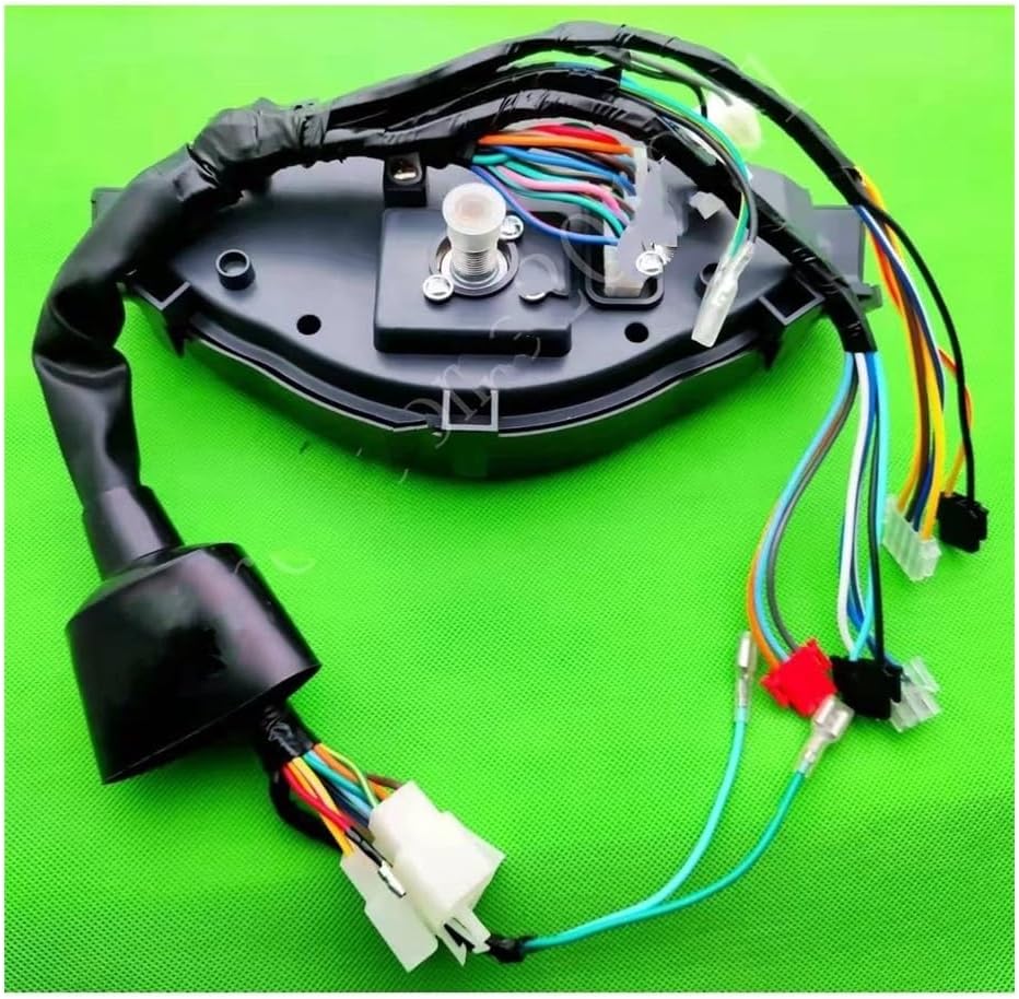 Rear view of ZQRUIZ Digital Speedometer Odometer with wiring harness