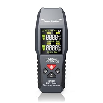 EMF Meter, Handheld LCD EMF Tester, Digital Electromagnetic Field Radiation Detector for Home, Office, Car, Electric Vehicle, Outdoor, Pregnancy Protection
