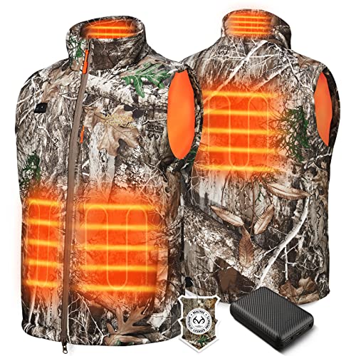 LANCERGEARS Hunting Heated Vest for Men Women- Thermal Camo Blaze Orange Hunting Vest to Warm Core Body, Electric Heating Vests with Rechargeable Battery Pack for Hunting|Fishing|Skiing|Riding|Hiking LANCERGEARS Hunting Heated Vest for Men Women- Thermal Camo Blaze Orange Hunting Vest to Warm Core Body, Electric Heating Vests with Rechargeable Battery Pack for Hunting|Fishing|Skiing|Riding|Hiking