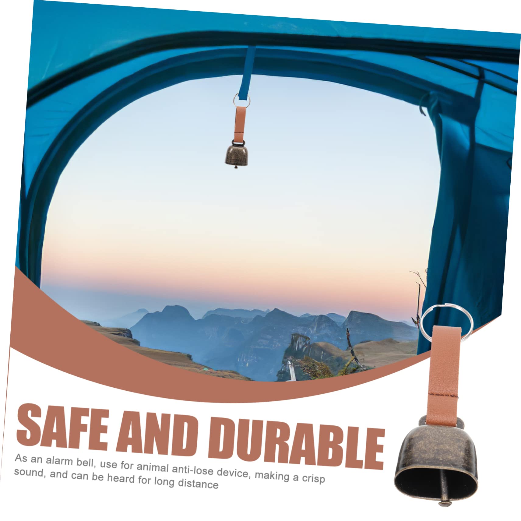 DECHOUS 2pcs Lightweight Bear Repelling Bell Pendant for Hikers Multi-use Camping Bell Loud Sound
