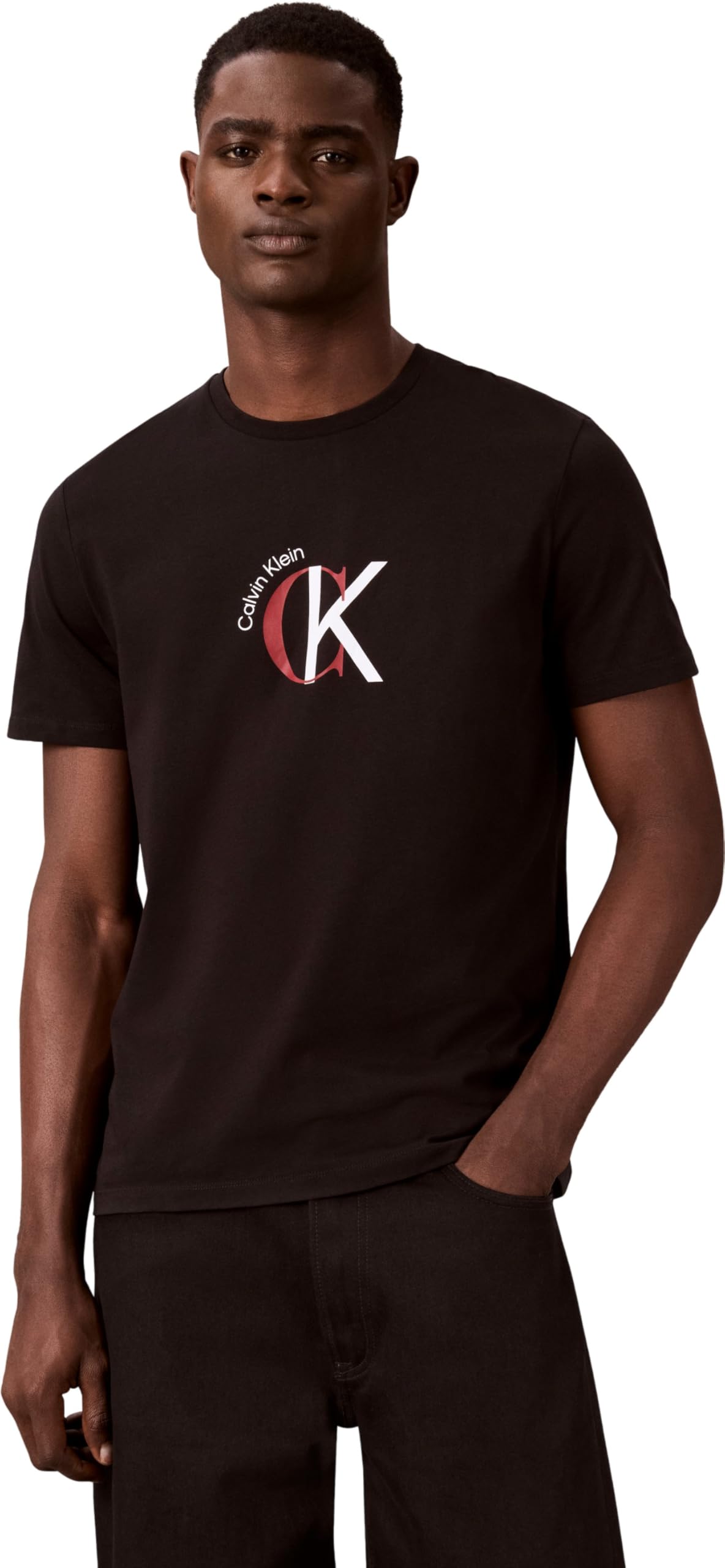 Calvin Klein Herren Ss 30s Whsl Ckj 2tone Ck Graphic Lv14re829g Graphic Tees (1er Pack)