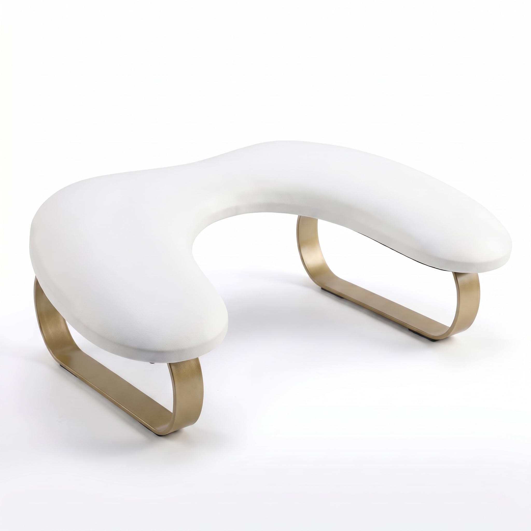 C-Förmig Handauflage Nagelstudio: Goldener Bogen Wrist Rest - 45°Schräge Unterstützung Handablage Nagelstudio - Weicher und Elastischer Schwamm Handgelenkauflage für Handauflage Nägel