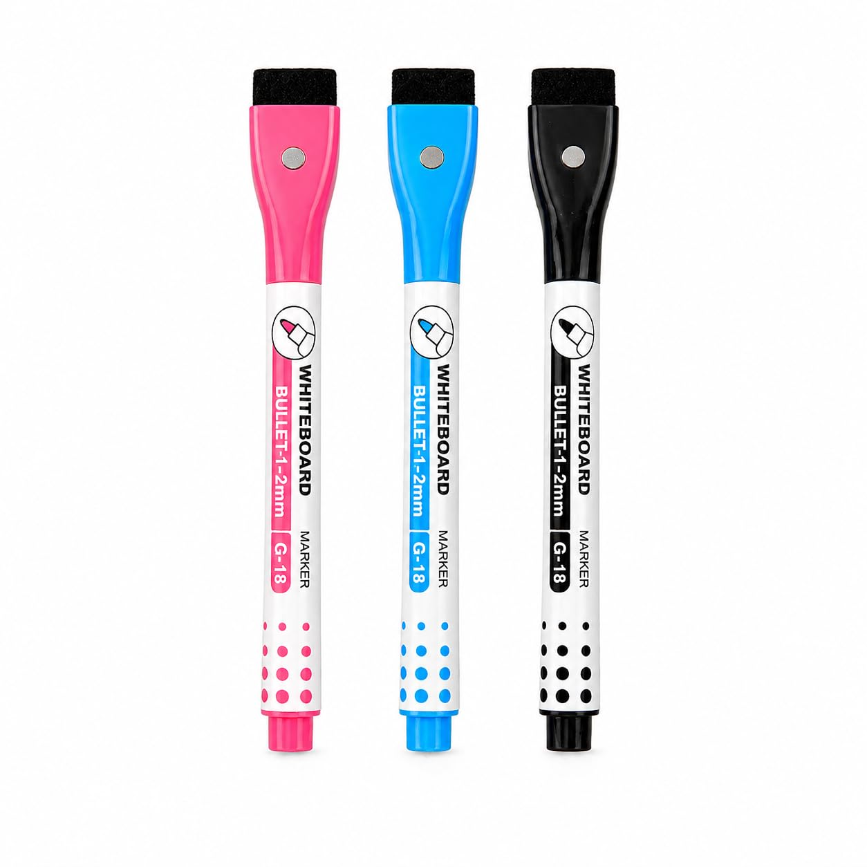 AccuPrints Pack of 3 color Magnetic Whiteboard markers Fine Tip Low-Odor Whiteboard Markers for Kids, Teacher Supplies for Classroom, Office and School Supplies.-image-2