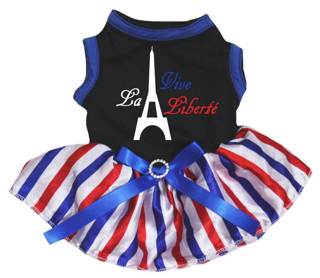 Robe rwb banderole à rayures tutu chiot anti frottement et légère