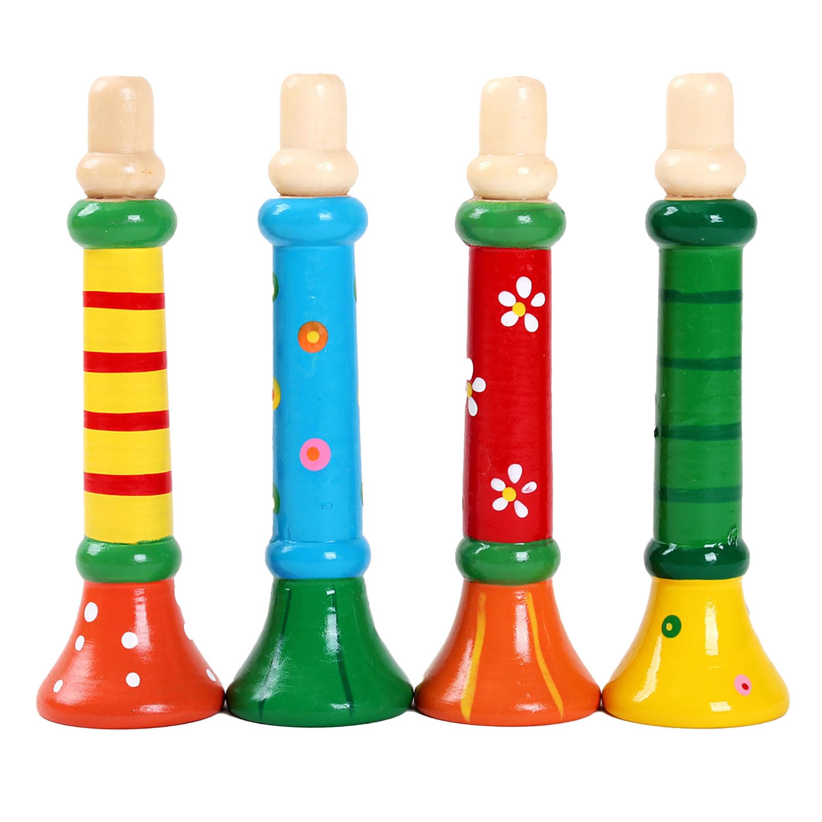 RASTKY Durable Wooden Trumpet Toy for Kids, Lightweight Trumpet Musical Instrument, Educational Music Education Whistle, Portable for Travel — view 6