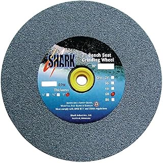 Shark 2004 4-Inch by 0.5-Inch by 0.5-Inch Bench Seat Grinding Wheel with Grit-46