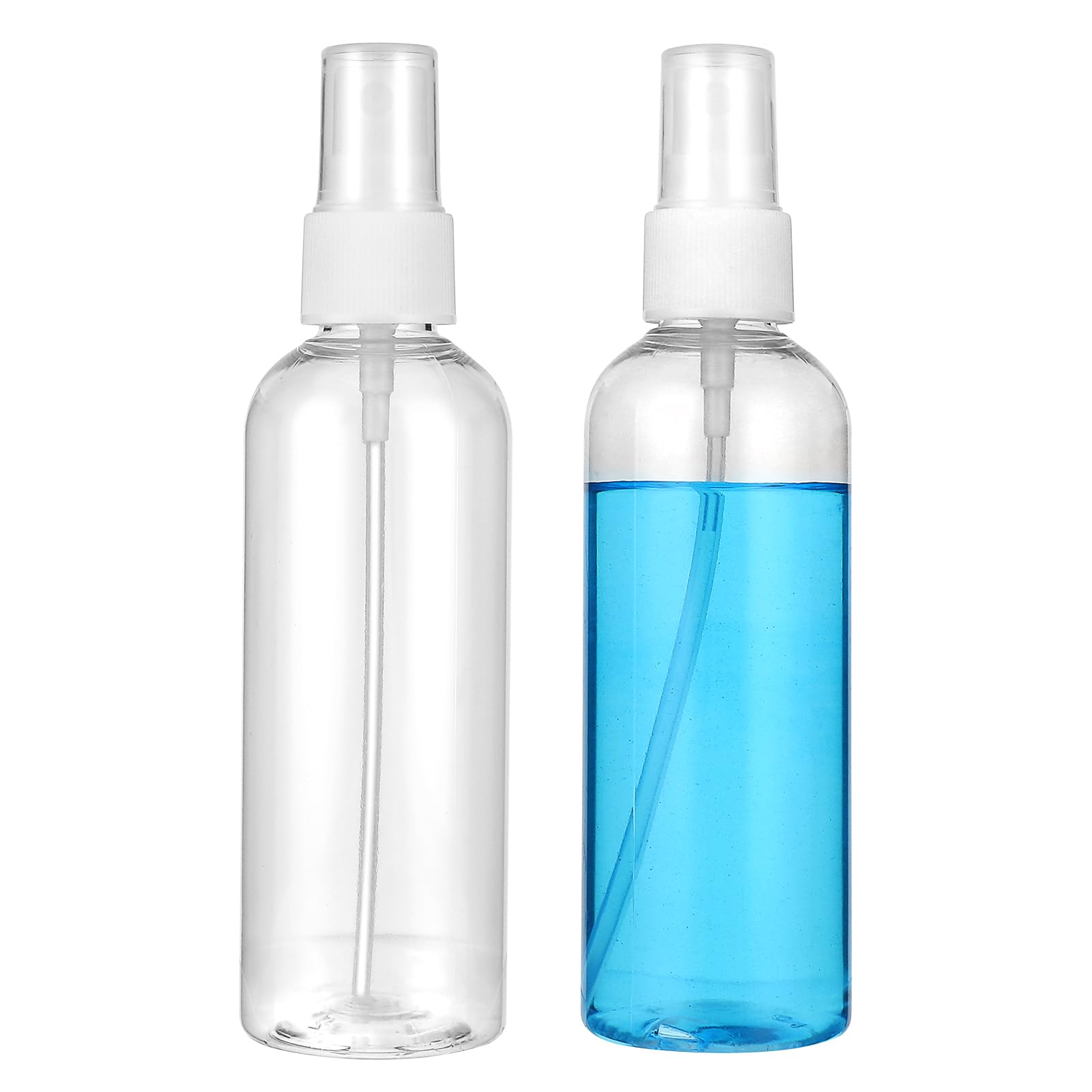 Qianyu 2 x rozpylacz 30 ml, butelka z rozpylaczem, przezroczysta, podróżna, przenośny rozpylacz perfum, mały plastikowy rozpylacz do kwiatów, włosów, perfum, wody, alkoholu, sprzątania domu