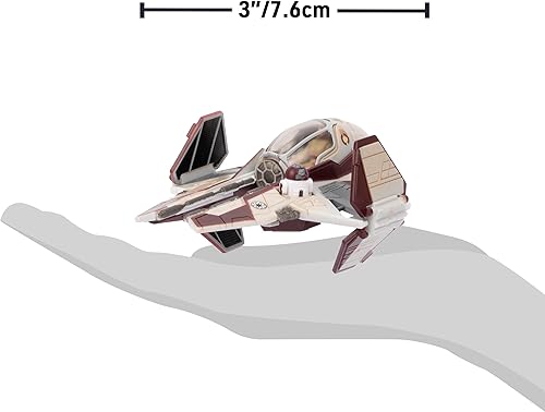 Miniatura 32 de Star Wars Micro Galaxy Squadron Jedi Starfighter (Yoda) Paquete misterioso – Vehículo de clase de armadura ligera de 3 pulgadas y vehículo de clase