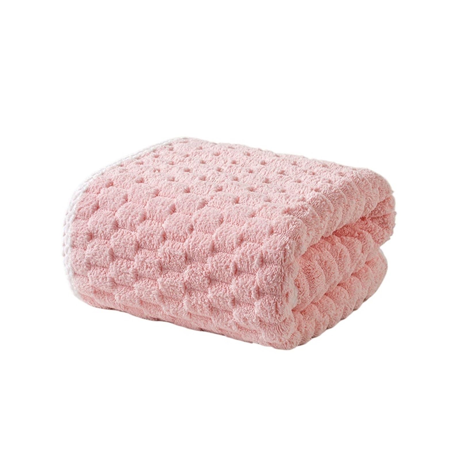 FGUJSUR Bath Towel 1 Pcs Large Coral Fleece Bath Towel, 90 * 180cm/70 * 140cm, Light, Soft And Comfortable, Absorbent And Quick Drying(Pink,70x140cm)