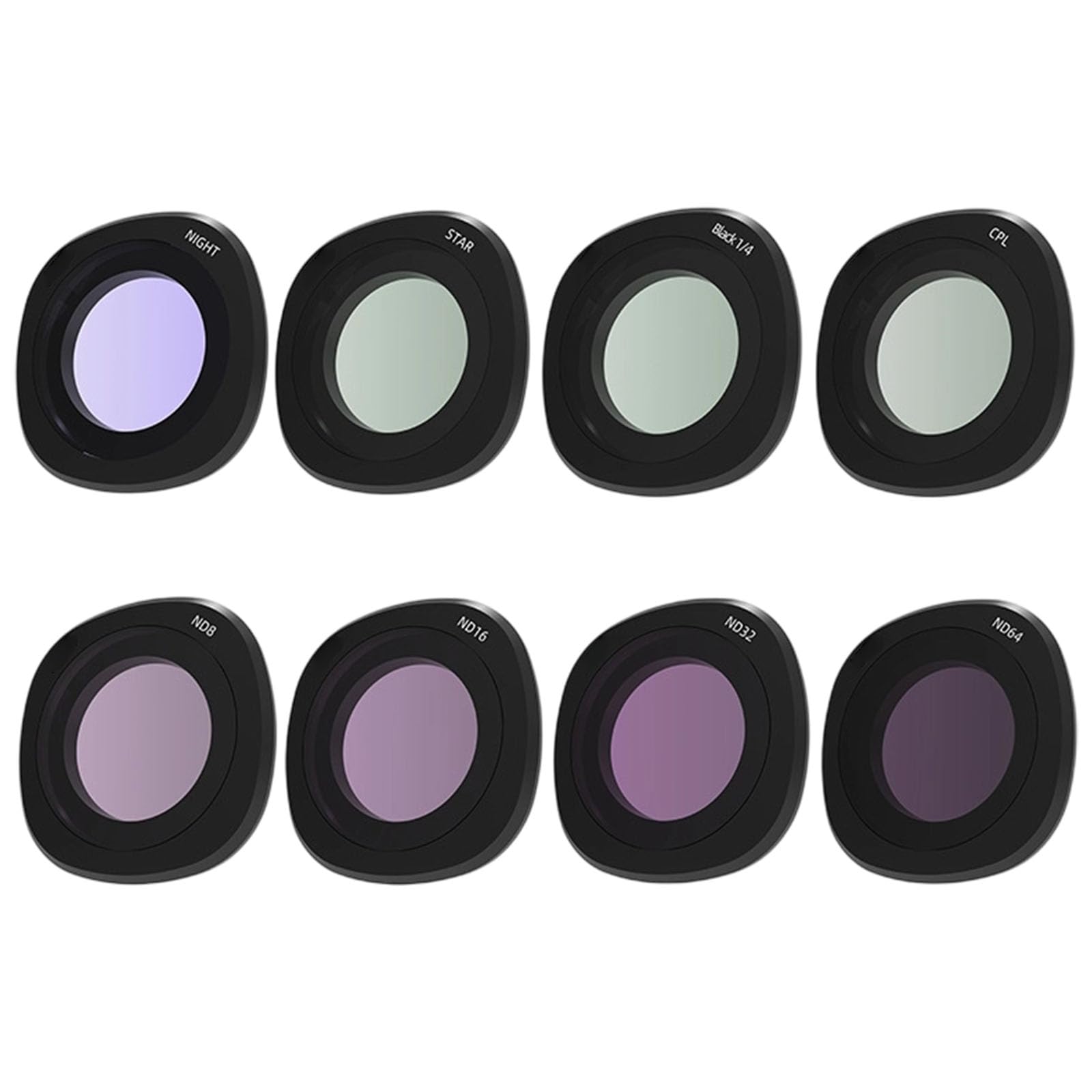 Filtro de lente de cámara de acción con arañazos, juego de ocho piezas